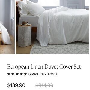 Brand new linen duvet cover